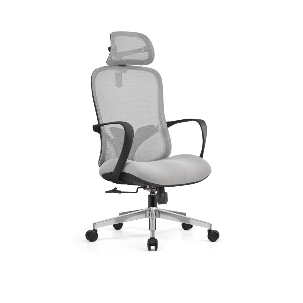 Ергономічне офісне крісло Batterfly Light Grey світло-сіре ErgoMix