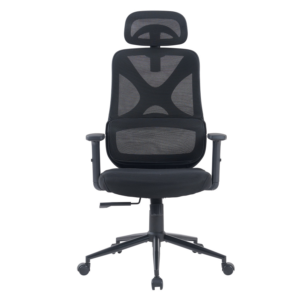 Ергономічне офісне крісло Level Black чорне ErgoMix