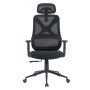 Ергономічне офісне крісло Level Black чорне ErgoMix