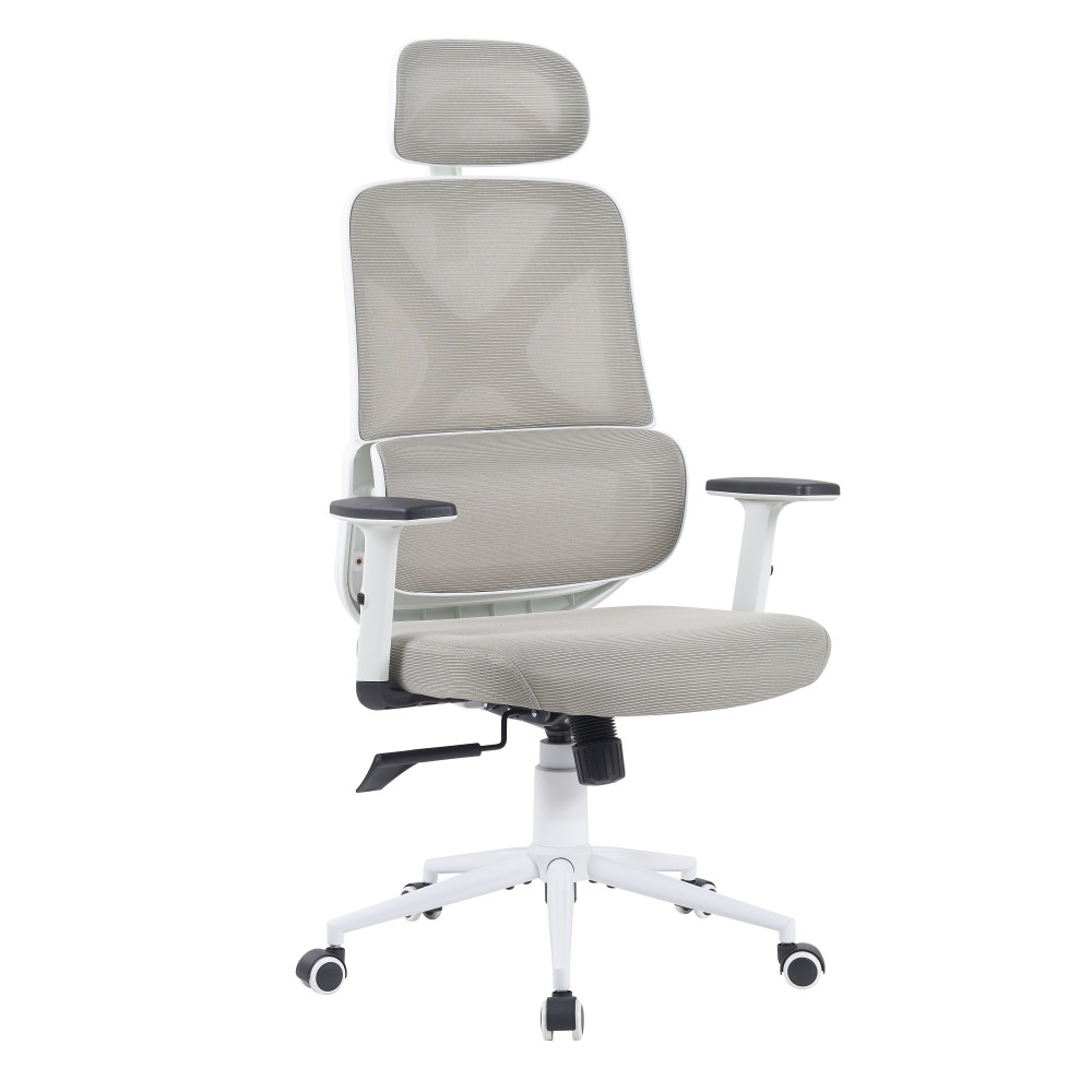 Ергономічне офісне крісло Level Light Grey світло-сіре ErgoMix
