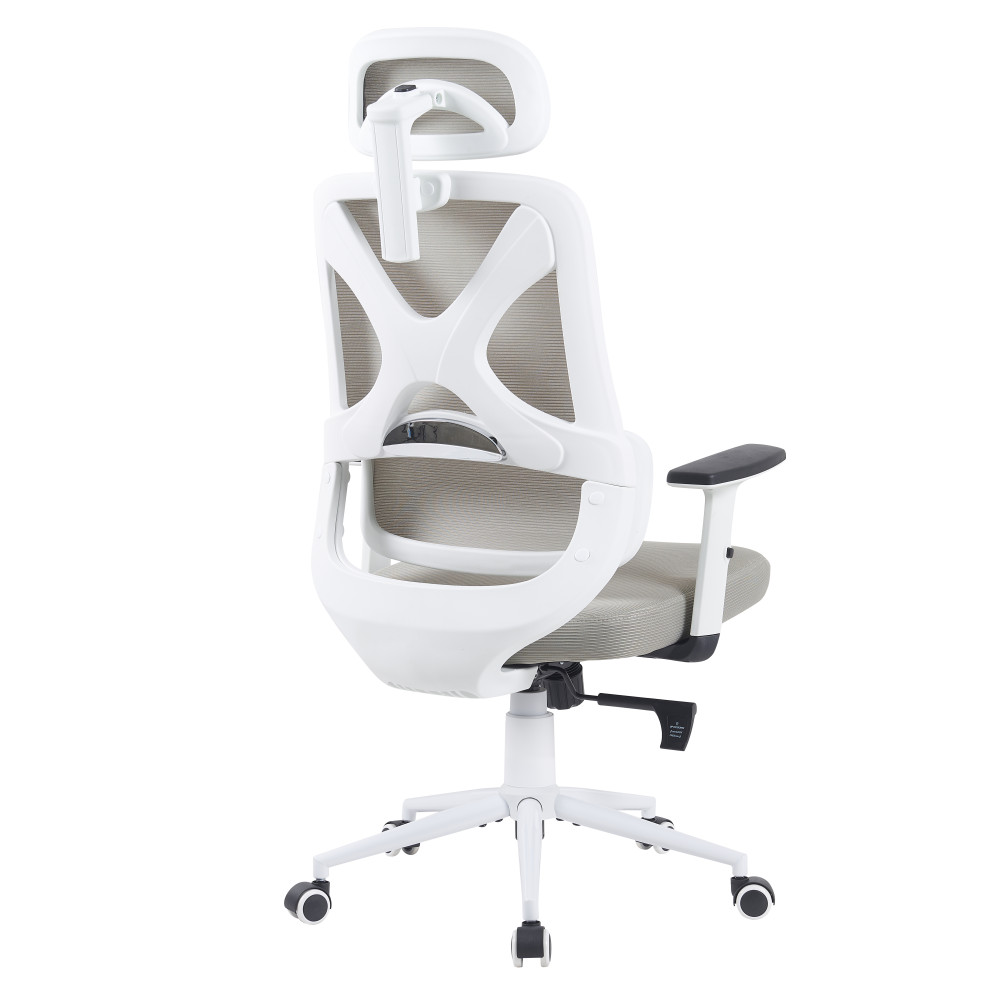 Ергономічне офісне крісло Level Light Grey світло-сіре ErgoMix