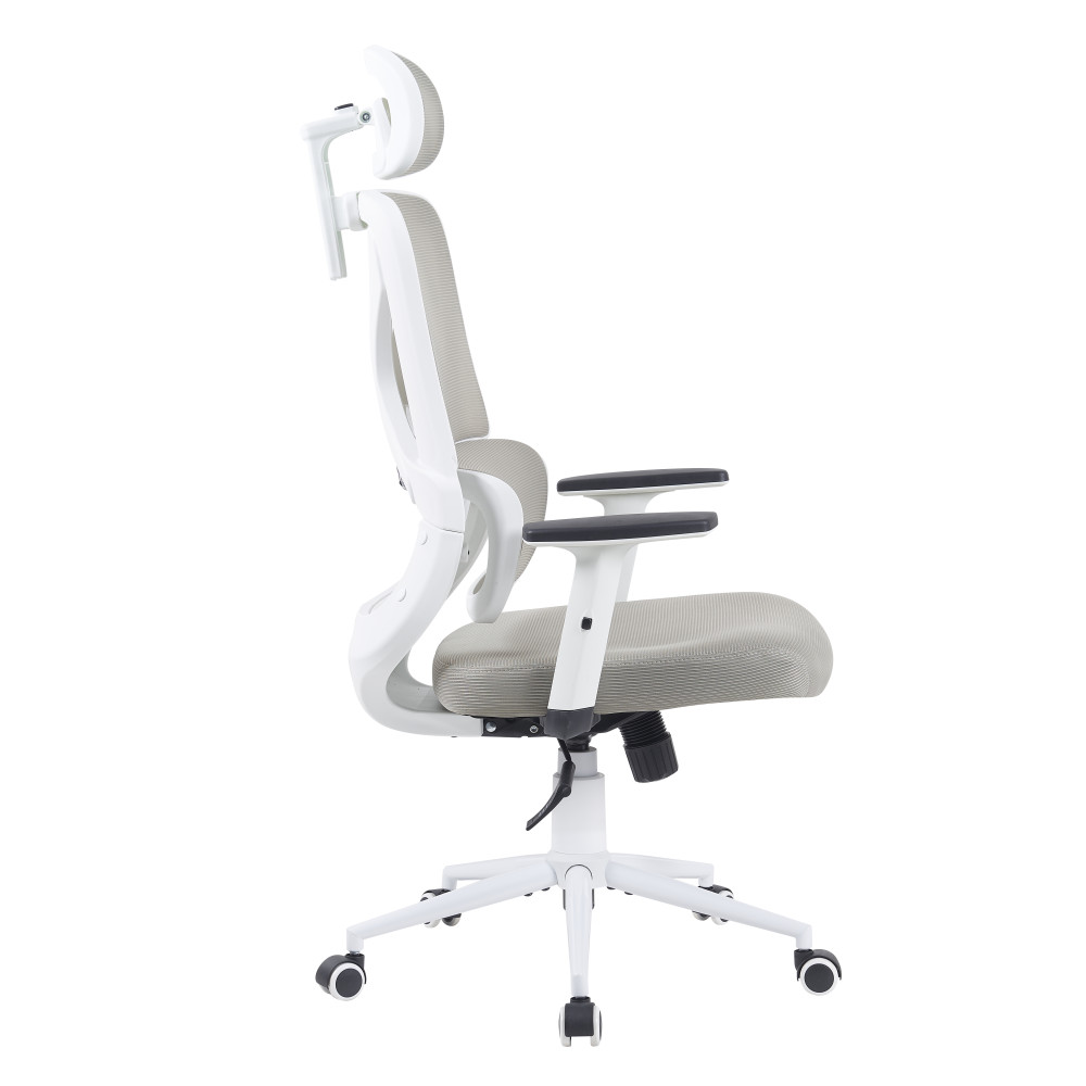 Ергономічне офісне крісло Level Light Grey світло-сіре ErgoMix