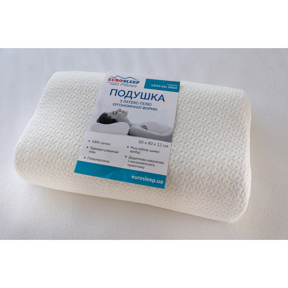 Ортопедична подушка Eurosleep Latex-Gel-Ergo 60x40 см