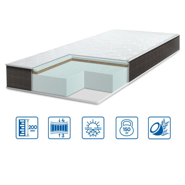 Матрац безпружинний Eurosleep Bionic Cocos нестандартного розміру