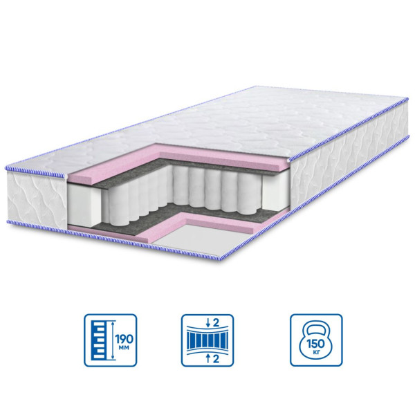 Матрац пружинний Eurosleep Brave "Spring Foam" Жаккард нестандартного розміру