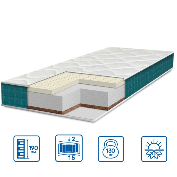 Матрац безпружинний Eurosleep Fresh "Latex-Cocos" нестандартного розміру
