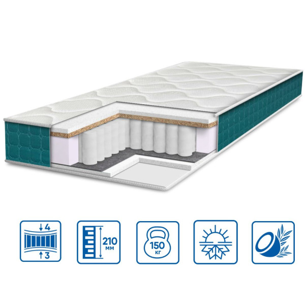 Матрац пружинний Eurosleep Fresh "Spring 2в1" нестандартного розміру