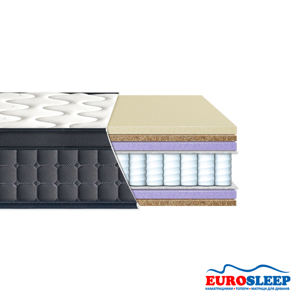 Матрац пружинний Eurosleep "Latex-Cocos" Laviano Spring 120x200 см