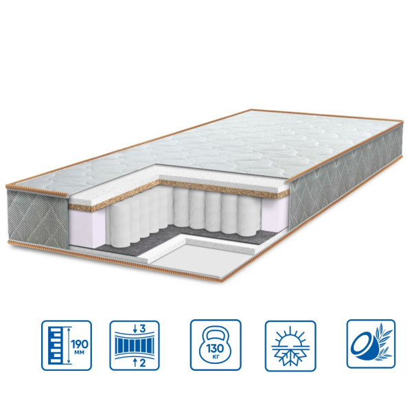 Матрац пружинний Eurosleep Ultra "2 в 1" нестандартного розміру
