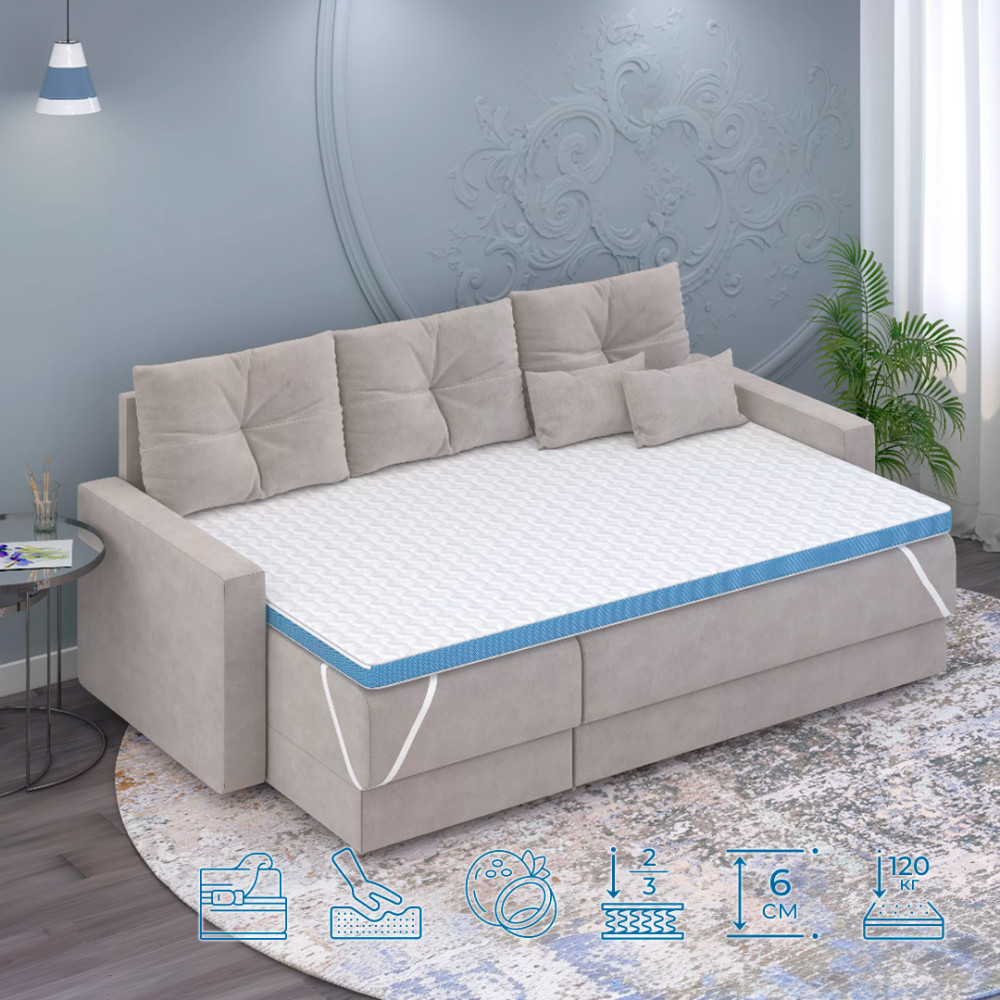 Матрац топпер Matroluxe Breeze (Бриз) нестандартного розміру