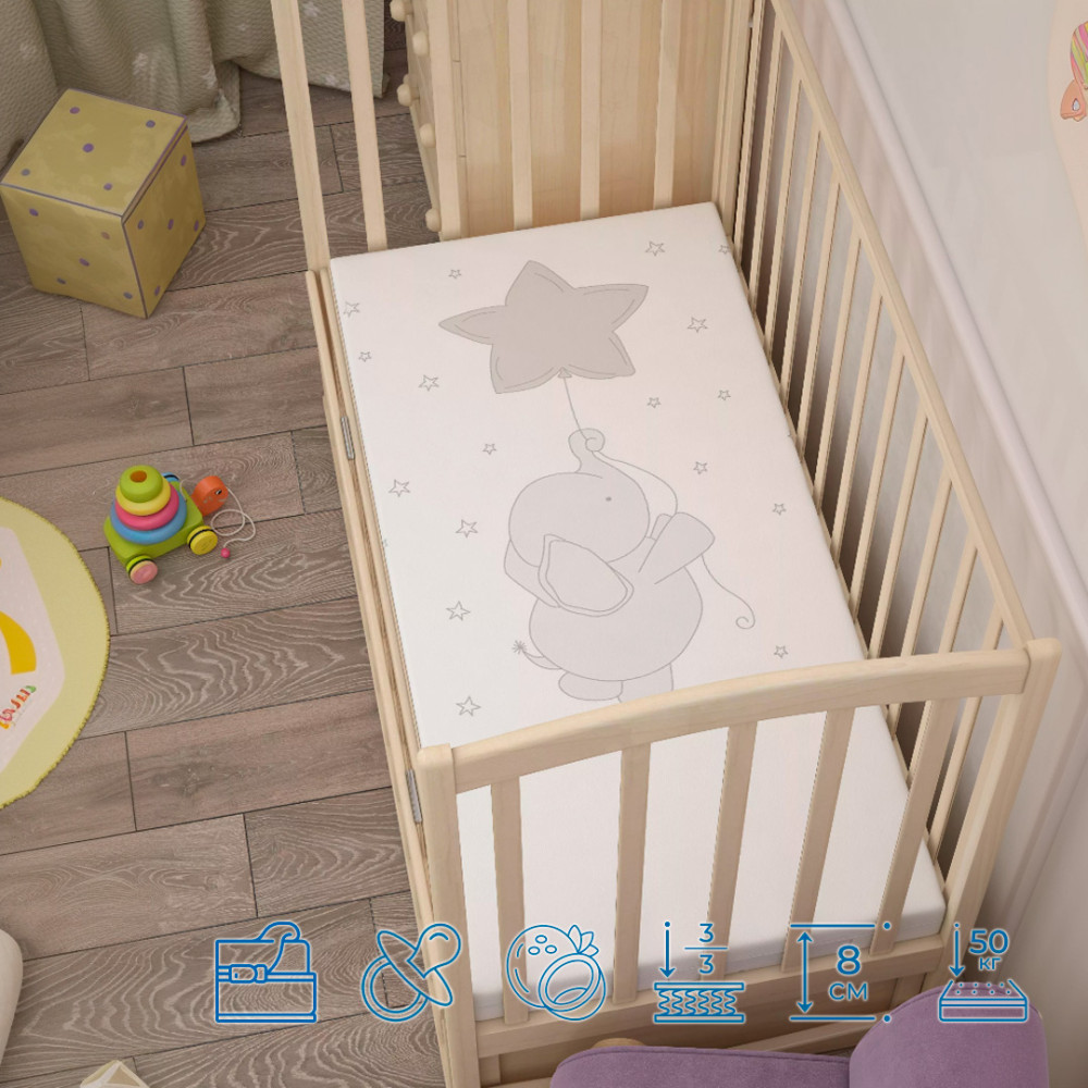 Матрац дитячий безпружинний Matroluxe Baby Queen (Бейбі Квін) 60x120
