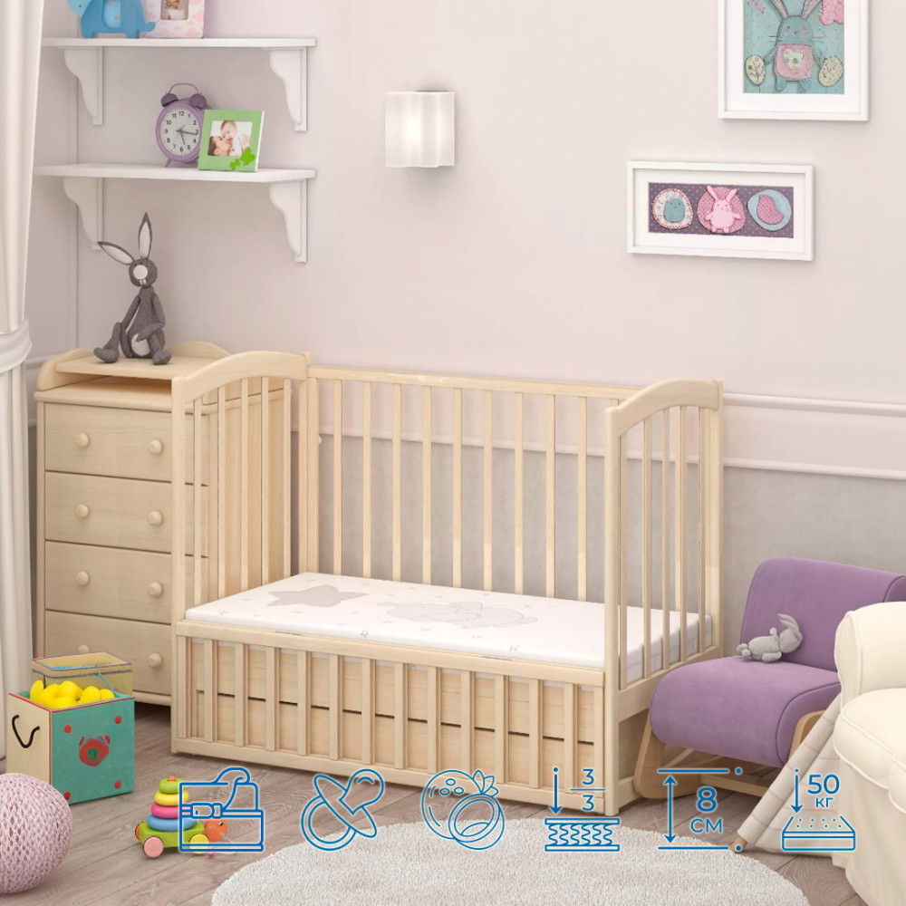 Матрац дитячий безпружинний Matroluxe Baby Queen (Бейбі Квін) 60x120