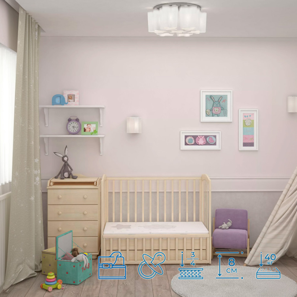 Матрац дитячий безпружинний Matroluxe Kinder (Кіндер) 60x120