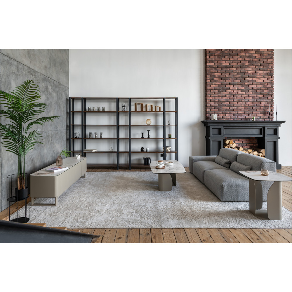 ТВ-тумба Крістіано 180x44x48 см Аврора Голд + Бежевий Vetro