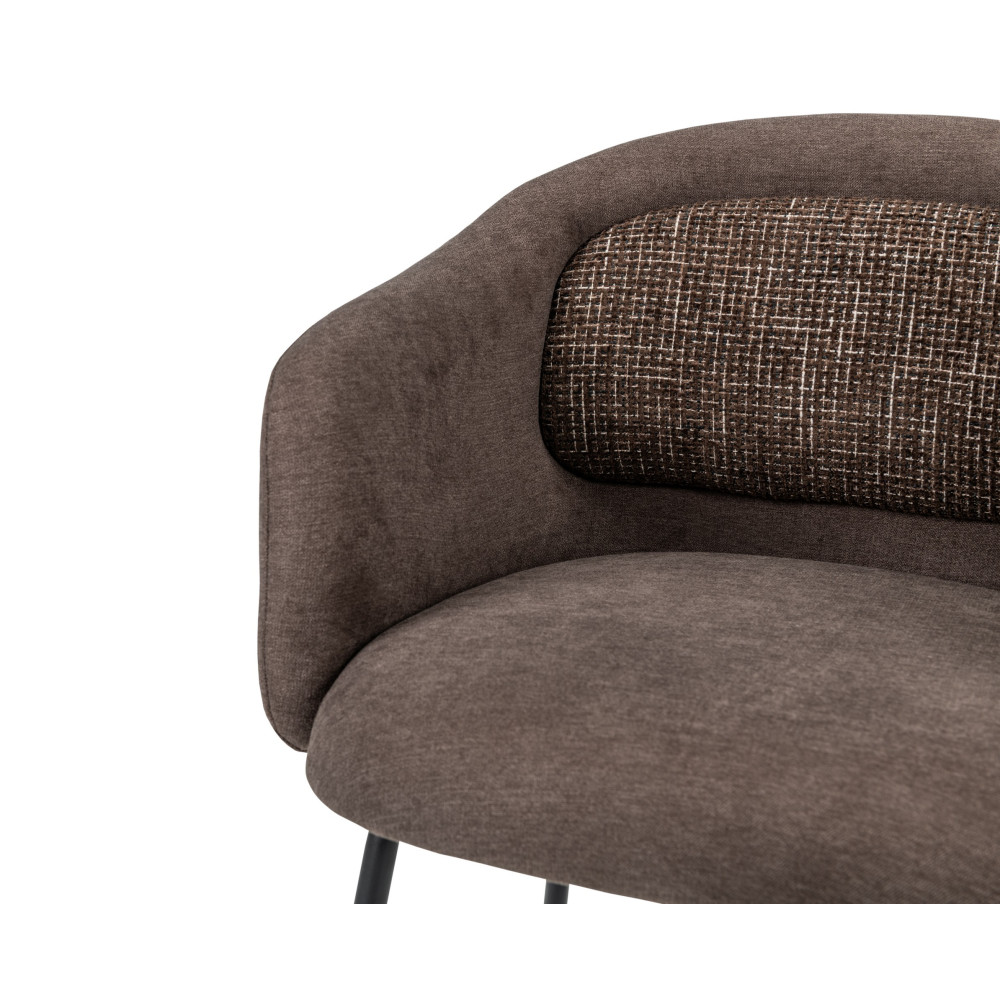 Стілець обідній M-242 шоколадний + чорний Vetro