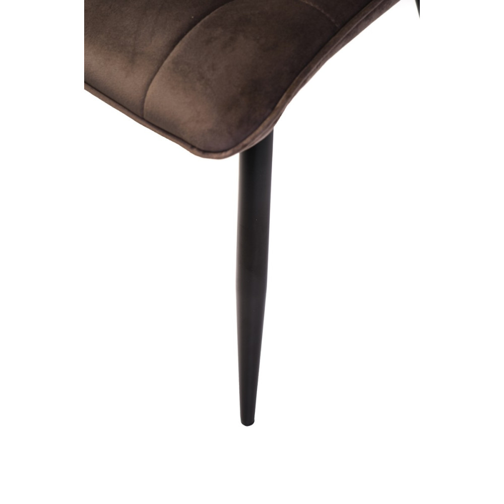 Стул обеденный N-46 коричневый велюр + черный Vetro