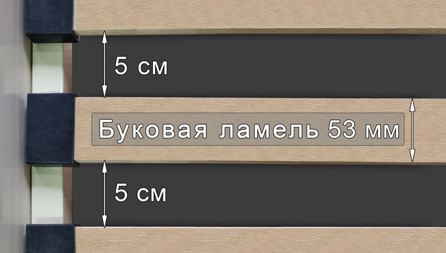 Буковое ламельное основание Анжелика