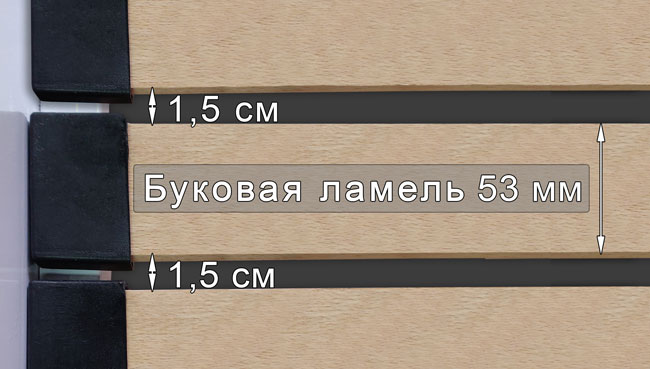 Усиленное буковое ламельное основание Анжелика